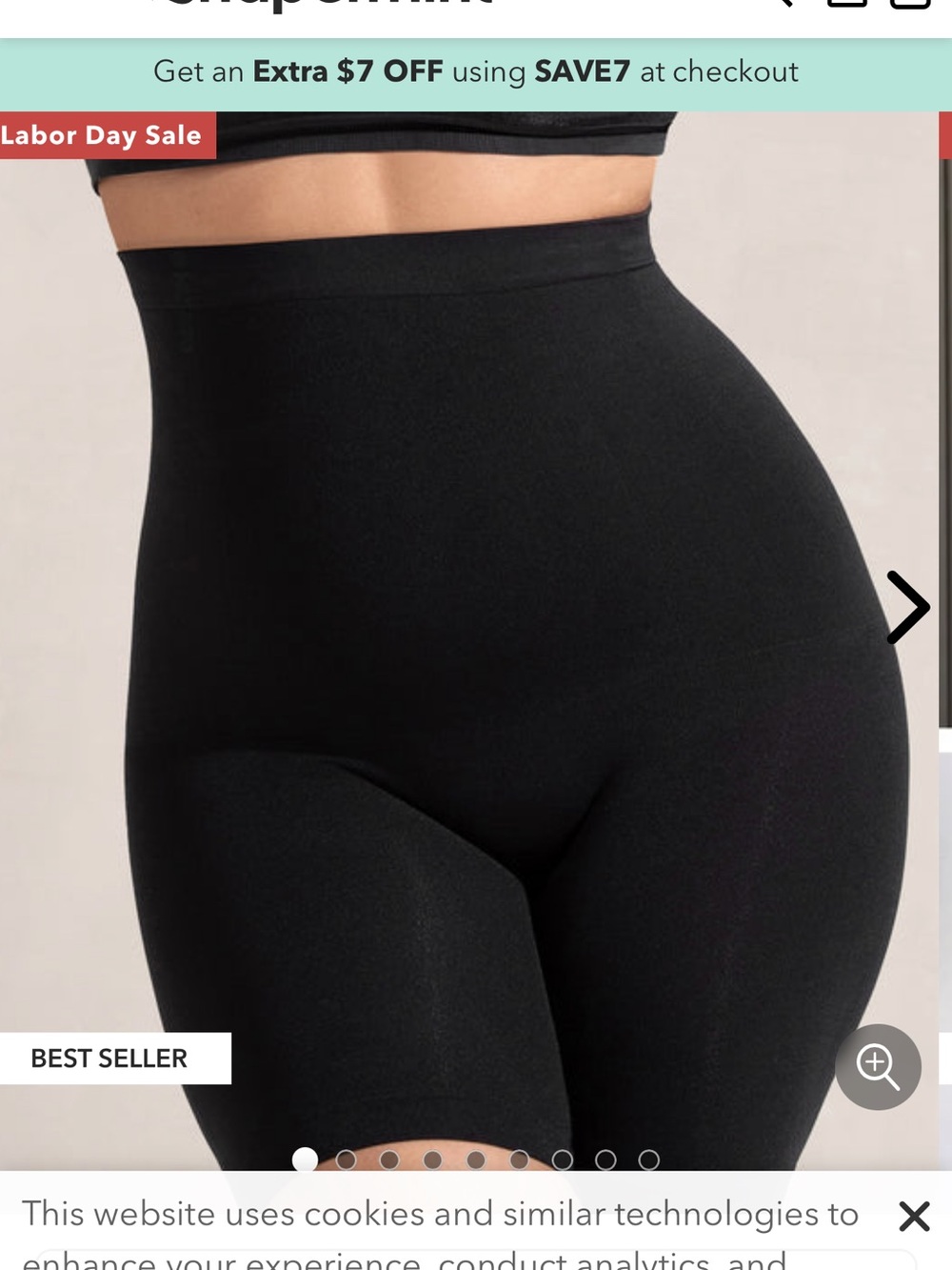 Shapermint Black High-Waist Seamless Shaping Shorts